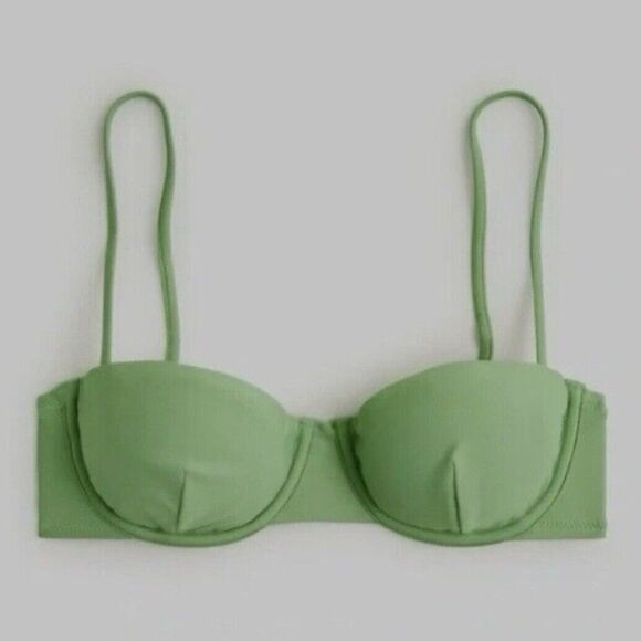 J.CREW Other - J Crew Balconette Underwire Bikini Top Size 36A Rustic Willow Green BX612 Beach